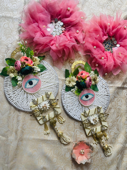 Pink evil eye hanging