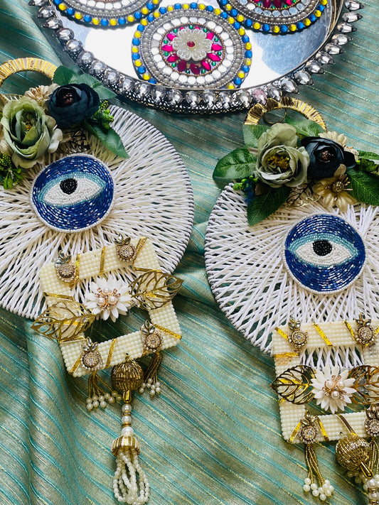 Blue evil eye hanging