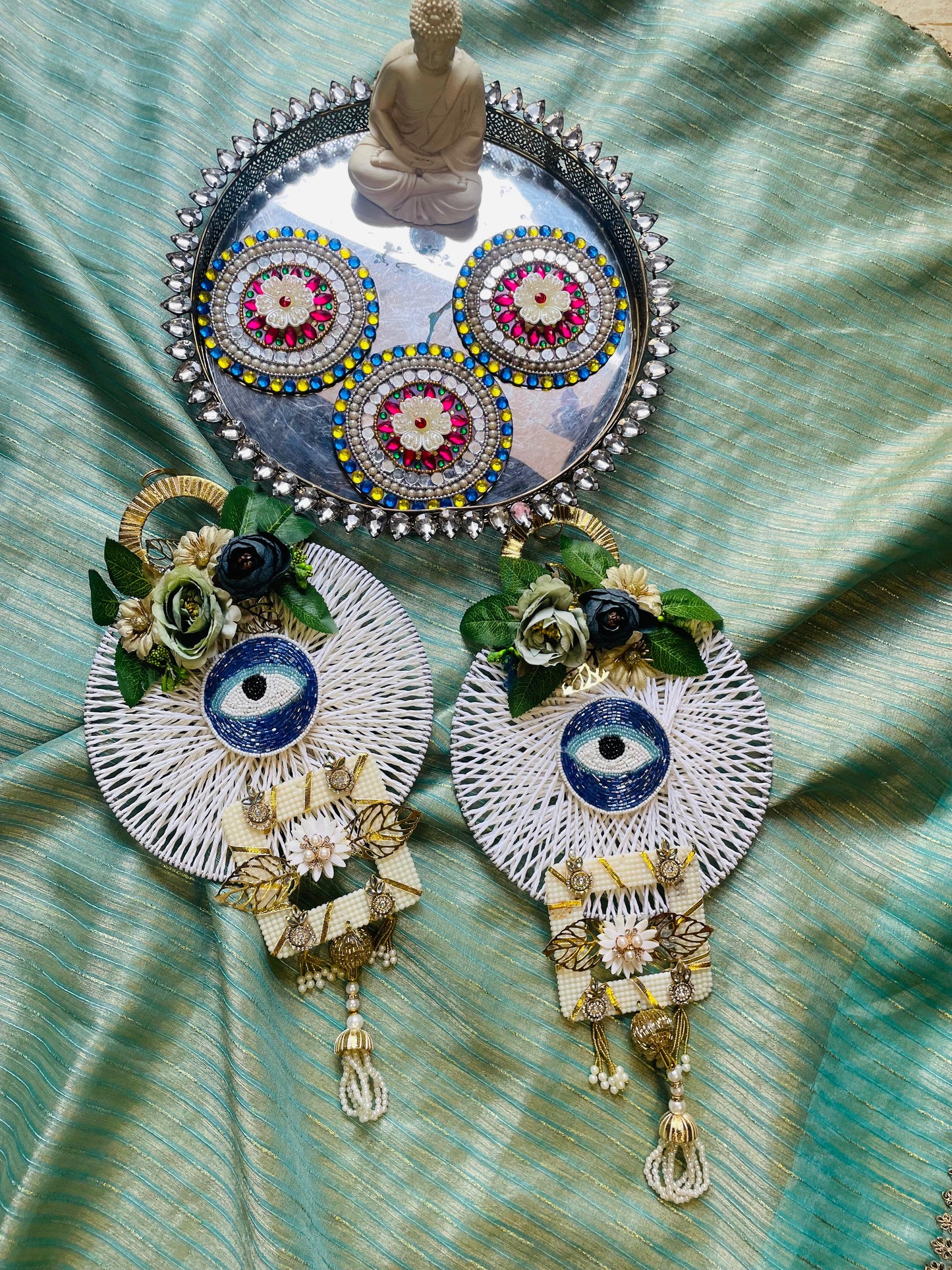 Blue evil eye hanging