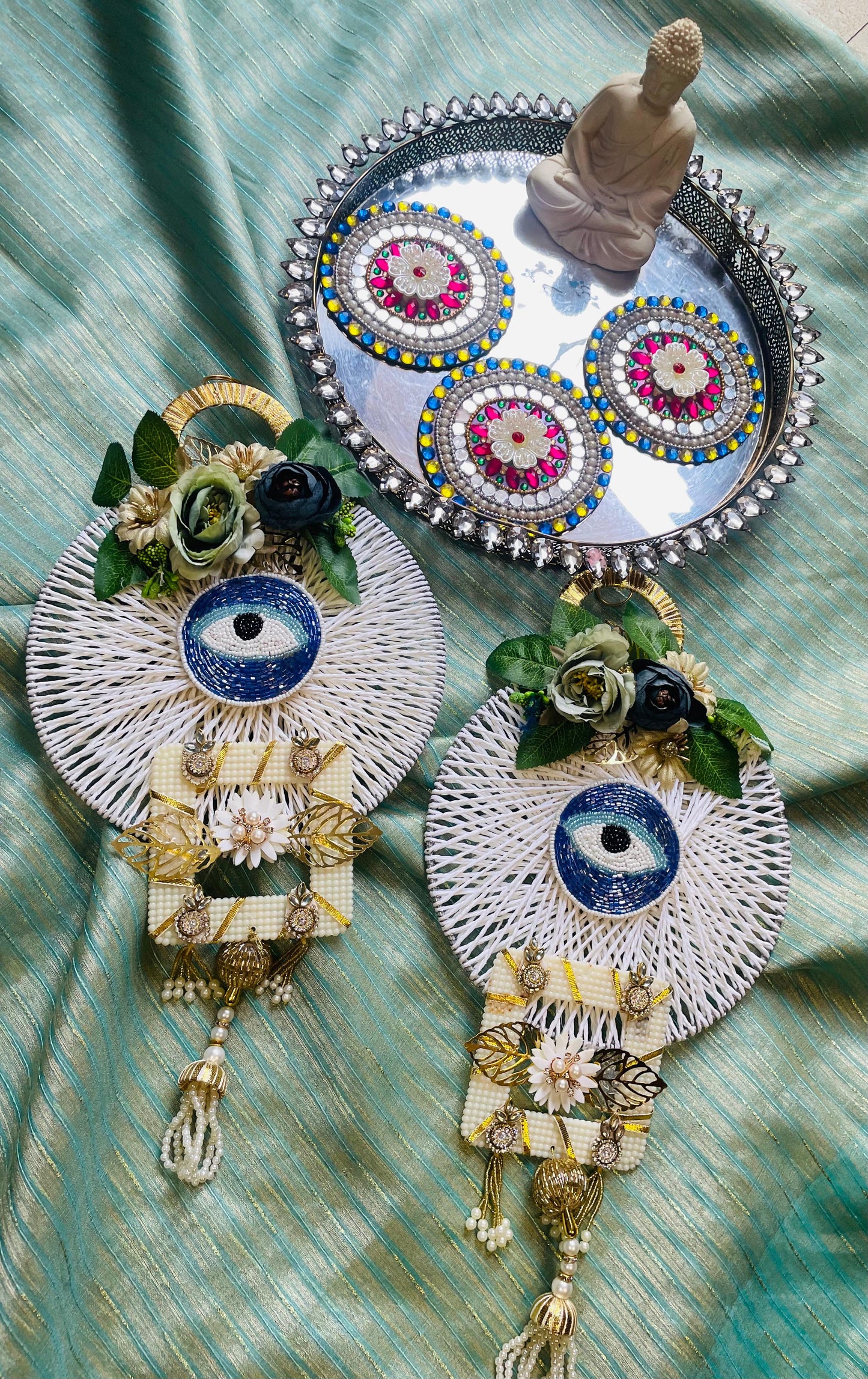 Blue evil eye hanging